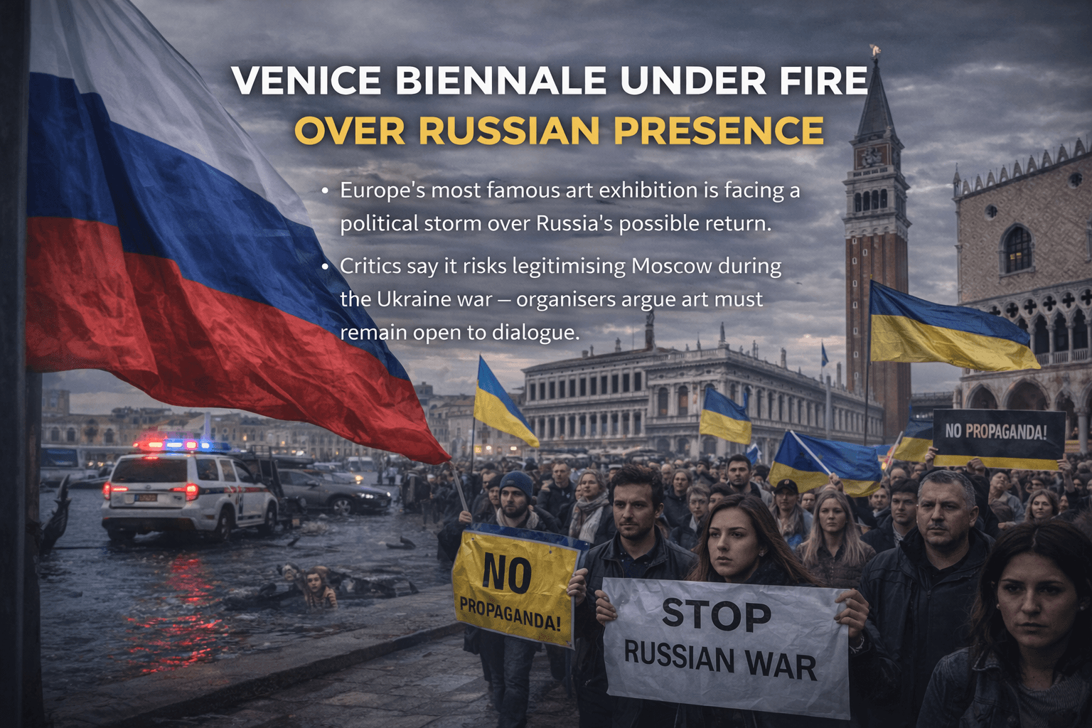 Venice Biennale Under Fire Over Russian Presence