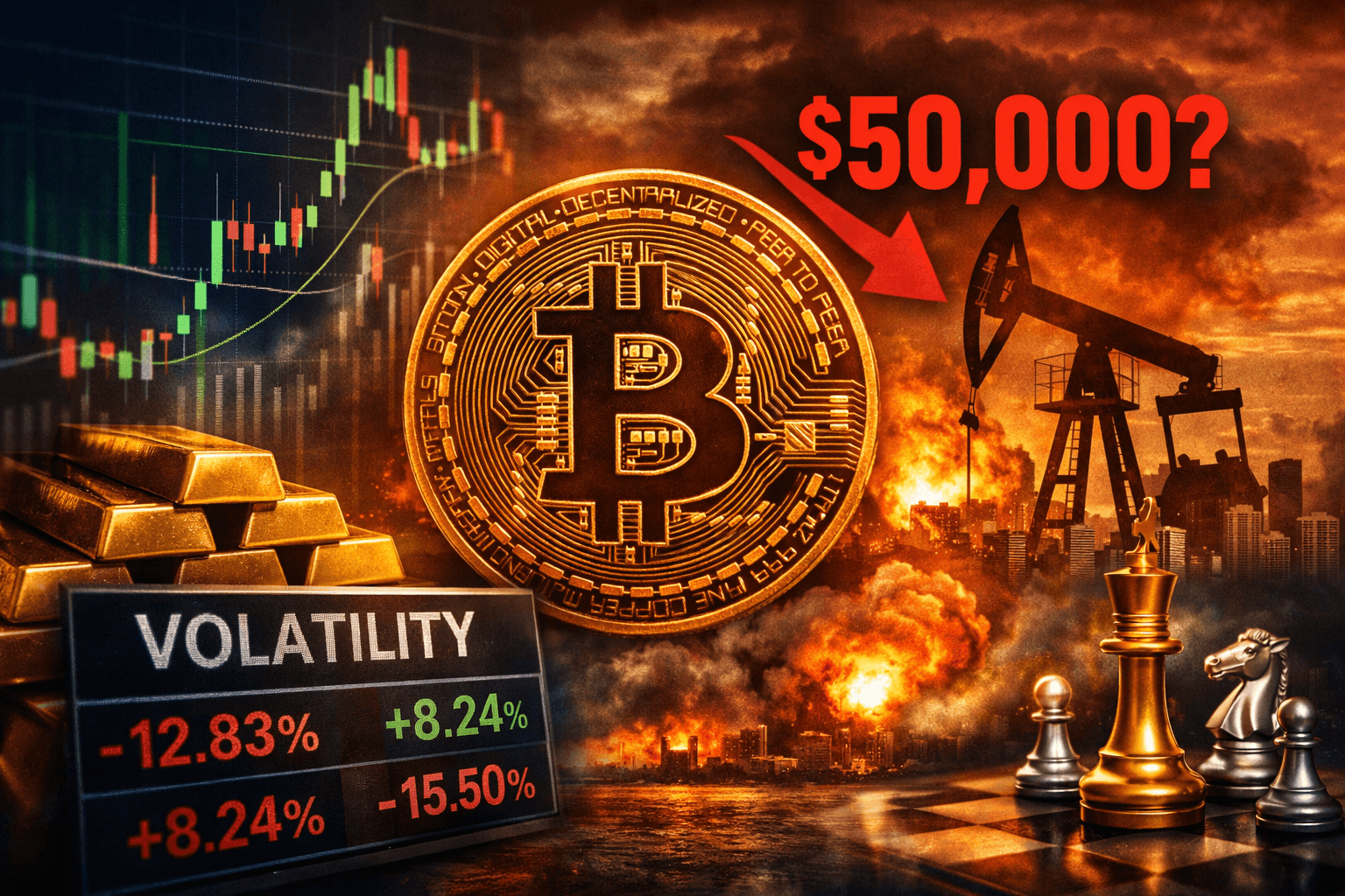 Bitcoin Beats Gold… But Traders Are Bracing for a $50K Shock